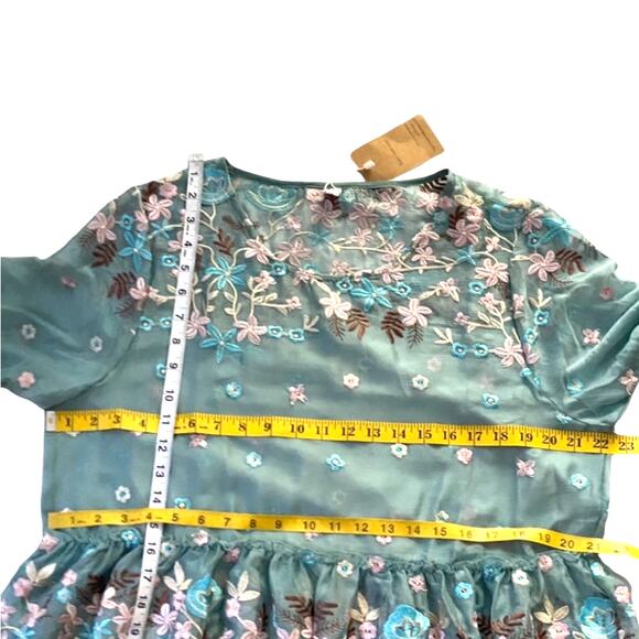 1X Boho Dress Plus Size Embroidered Dress One Size Boho Homecoming Dress Fairy - Picture 14 of 17